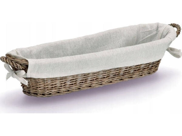 Brödkorg Zeller flätad korg i pil/rotting, 49 x 14 x 10 cm | Köksutrustning - Förvaring - Brödlåda | GameStuff