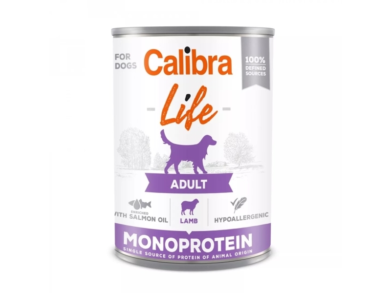 Calibra Calibra Life Adult Monoprotein Lam - Vådfoder Til Hunde - 0,4 Kg