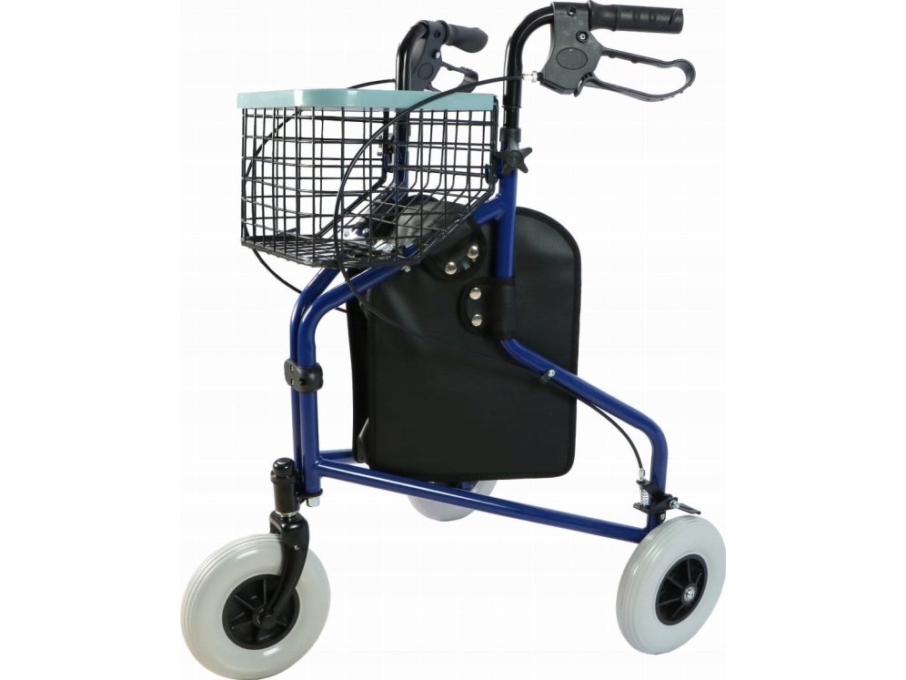 Ergonomisk trehjulig rullator Barcelona RF-611 - Blå | Produkter för mobilitet och hjälpmedel - Rörlighet - Rullatorer | GameStuff