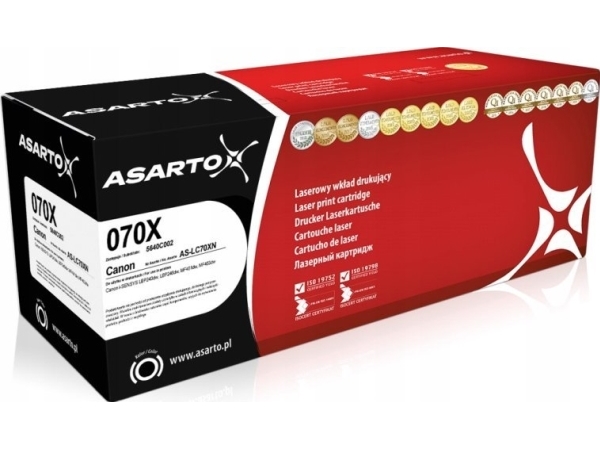 Toner Asarto Toner Asarto Do Canon 070X | 5640C002 | 10,2 Str. | Black