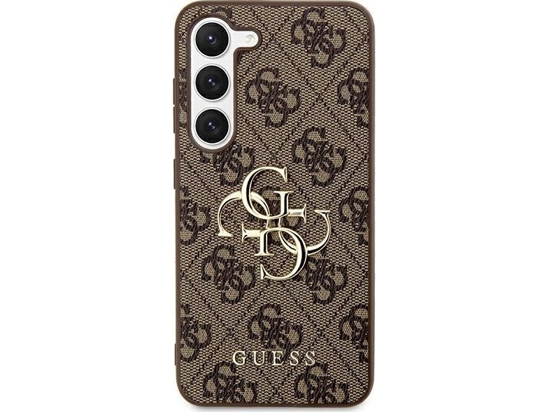 Kta Guess Guhcs24m4gmgbr Skal För Samsung S24 Plus Lader 4g Metall Logotyp / Brun