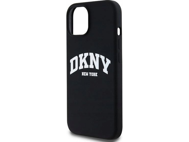 Etui Dkny Liquid Silicone White Printed Logo Magsafe Na Iphone 12/12 Pro - Sort