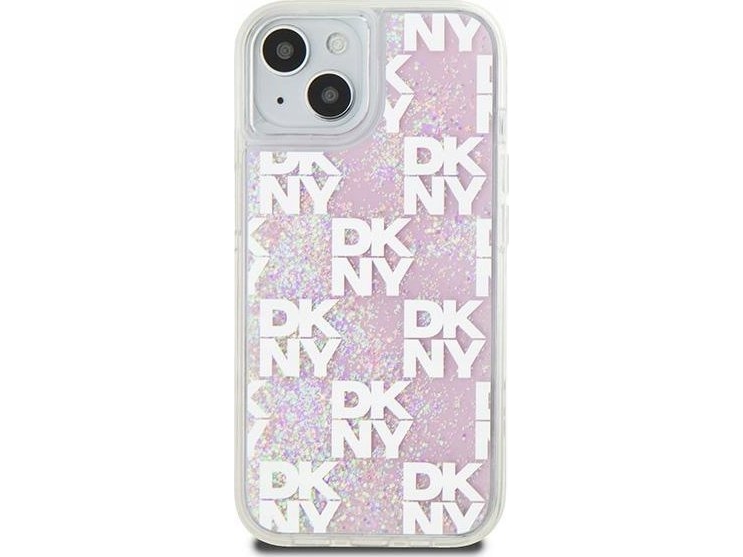 Dkny Liquid Glitter Tasche Multilogo Tasche Für Iphone 15" / 14" / 13" - Pink
