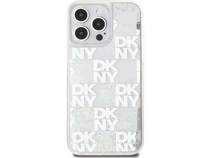 Etui Dkny Liquid Glitter Multilogo Na Iphone 15 Pro Max - Białe