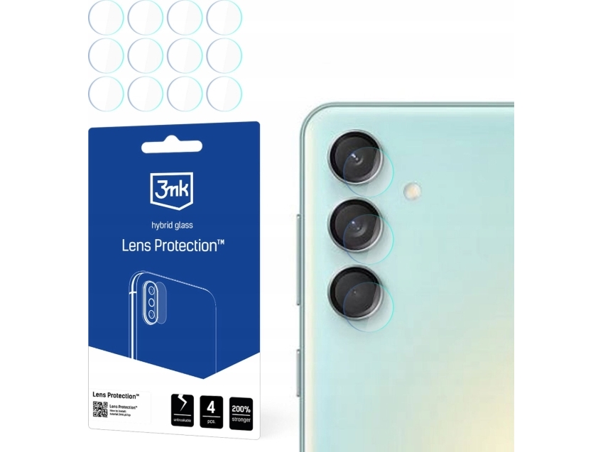 3Mk Hybridglas Für Kameraobjektiv 3Mk Lens Protect Samsung Galaxy M55 [4 Pack]