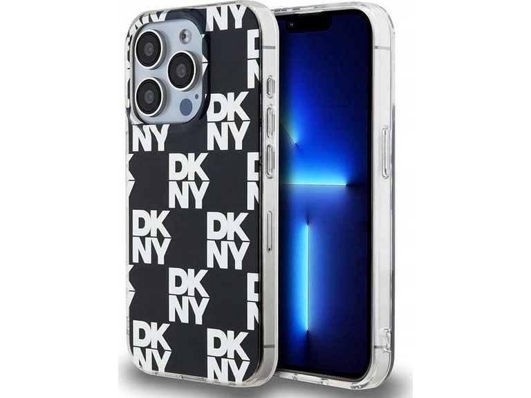Dkny Hardcase Til Iphone 15 Pro 6,1" Sort Checkered Mono Mønster Iml