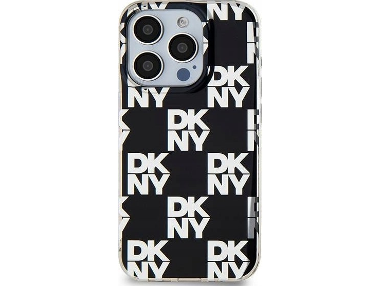 Dkny Dkhcp15shdlcek Iphone 15/14/13 6,1" Sort Hardcase Iml Checkered Mono Pattern