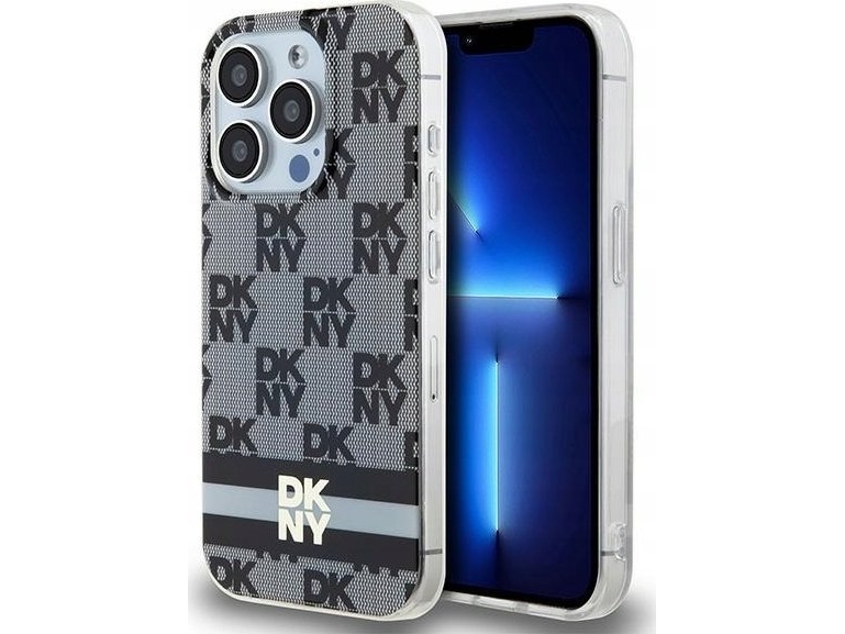 Dkny Dkhmp13xhcptsk Iphone 13 Pro Max 6.7" Schwarzes Hardcase Iml Karomuster & Bedruckte Streifen Magsafe
