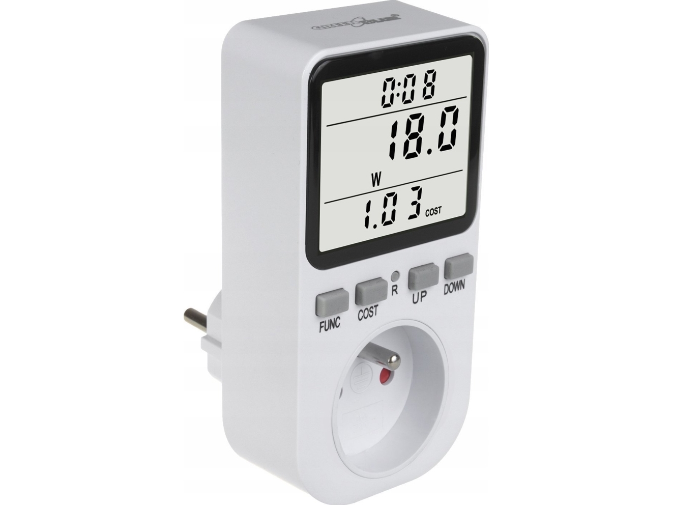 GreenBlue energimätare GB364 E, wattmätare, typ E, 220–240V AC 50Hz, max 16A, IP20, inbyggt batteri | EL Artiklar - Verktyg för EL - Mätinstrument | GameStuff