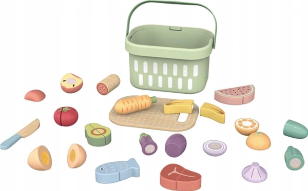 Tooky Toys TOOKY TOY medinis maisto daržovių ir vaisių rinkinys