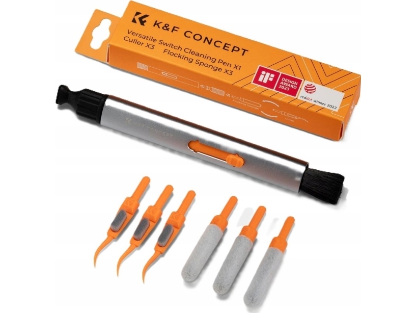 Cameron Sino K&amp f Optics Rengøringsbørste 8in1 Udskiftelige spidser Svampebørste / Sku.2062