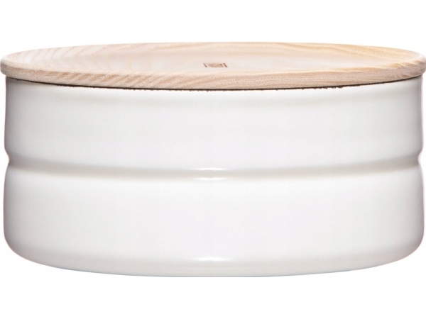 Riess Vorratsdose Niedrig Mit Holzdeckel 0,6 L Pure White
