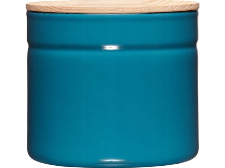 Riess køkkenbeholder med låg i træ 1,3 l Silent Blue