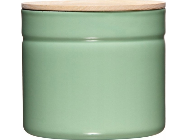 Riess RIESS - Køkkenbeholder med trælåg 1,3l Slow Green