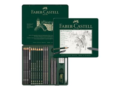 Faber-Castell Pitt Graphite - Set Aus Bleistift, Buntstiften, Blender Und Pinsel