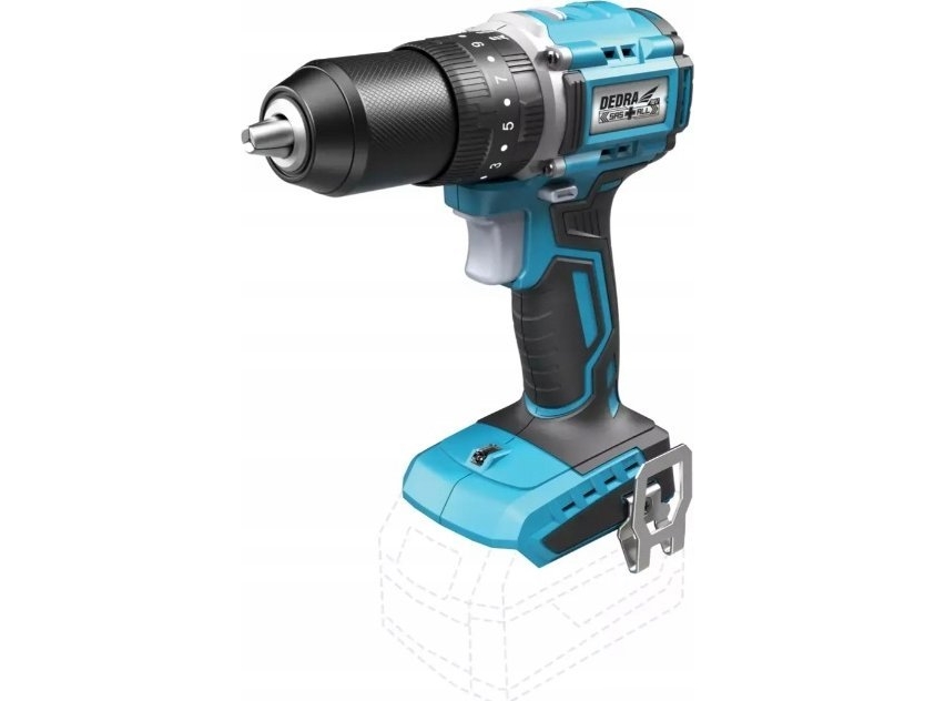 Wiertarko-wkrętarka Dedra WIERTARKO-WKRÄTARKA BEZSZCZ. UDAROWA 13MM 18V 0*AH SAS+