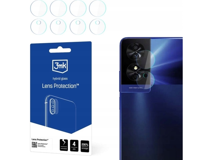 3Mk Hybridglas Til Kameraobjektiv Lens Protect Tcl 50 Se [4-Pak]