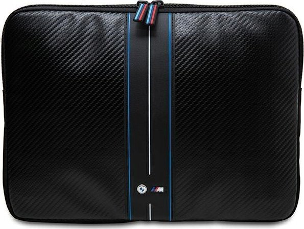 Bmw Carbon & Blå Stribe Sleeve Til 14" Laptop - Sort