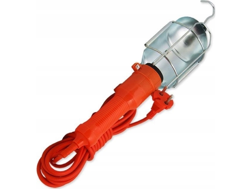 Rum-Lux bærbar armatur 60 W værkstedslampe krog E27 5 m A-1/5