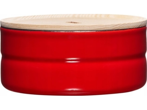 Riess køkkenbeholder lav med trælåg 0,6 l Fresh Tomato