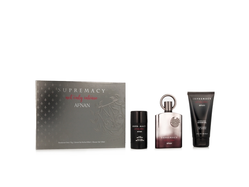 Afnan Supremacy Not Only Intense Extrait De Parfum Gift Set 100 Ml Eau De Parfum 150 Ml After Shave Balm And 150 Ml Shower Gel