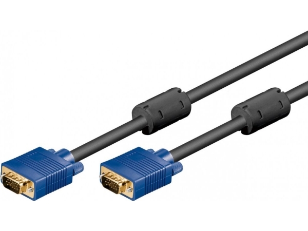 Goobay Full Hd Svga-Monitorkabel, Vergoldet, 10M, 10 M, Vga (D-Sub), Vga (D-Sub), Männlich, Männlich, Schwarz