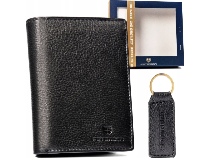 Petersonin lahja: Nahkainen kiinnittämätön lompakko ja avaimenperä Lumarko!
