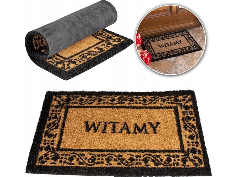 UN DØRMÅTTE KOKOS + PVC KERA 6 40 X 60 ' VELKOMMEN '