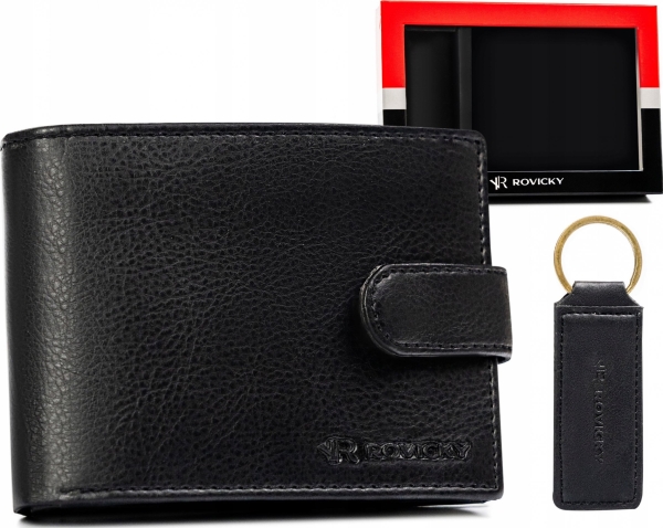 Gaveæske: pung og nøglering i læder