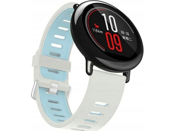 Beline Beline Pasek Watch 20Mm Double Color Silicone Biało-Niebieski White/Blue Box