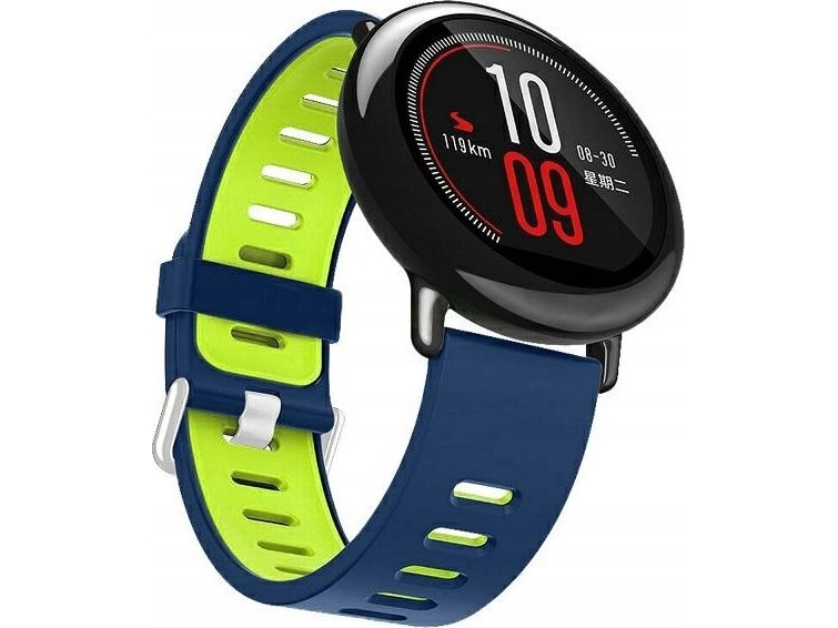 Beline Beline Uhrenarmband 22Mm Double Color Silikon Blau/Grün Box