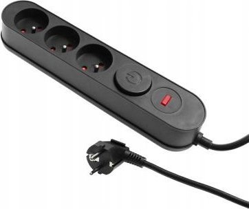 Stromleiste Un Überspannungsschutz-Adapter Al3 3-Fach 5 M Schwarz