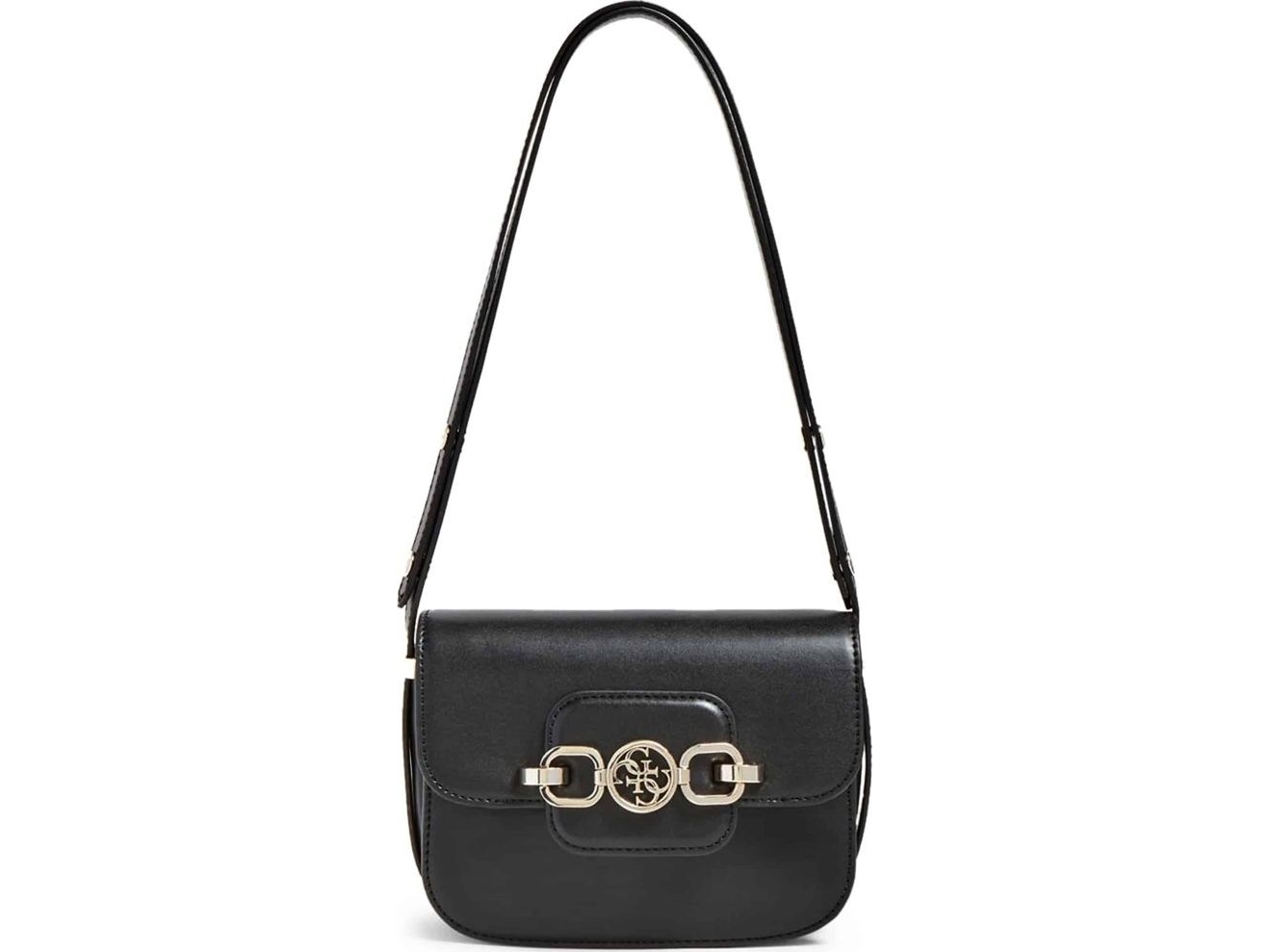 Guess, Hensely, Textile Bag, Convertible Xbody Flap, Black, For Women