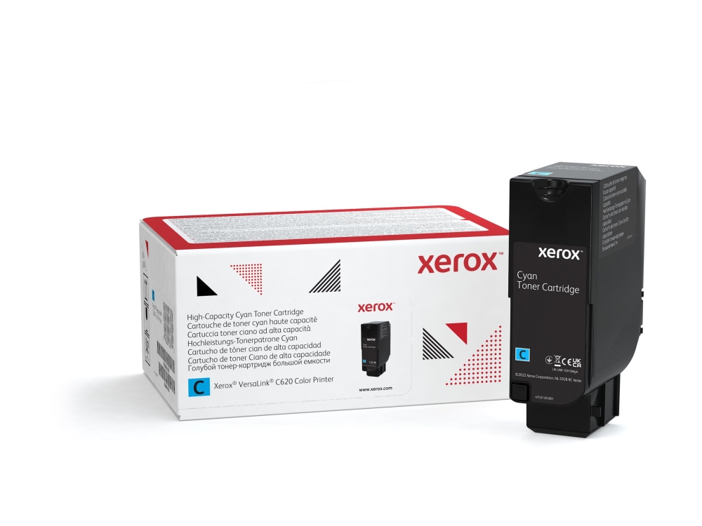 Xerox Versalink C620-Farbdrucker Hohe Kapazität-Tonermodul Cyan (12000 Seiten) - 006R04625, 12000 Seiten, Cyan, 1 Stück(E)