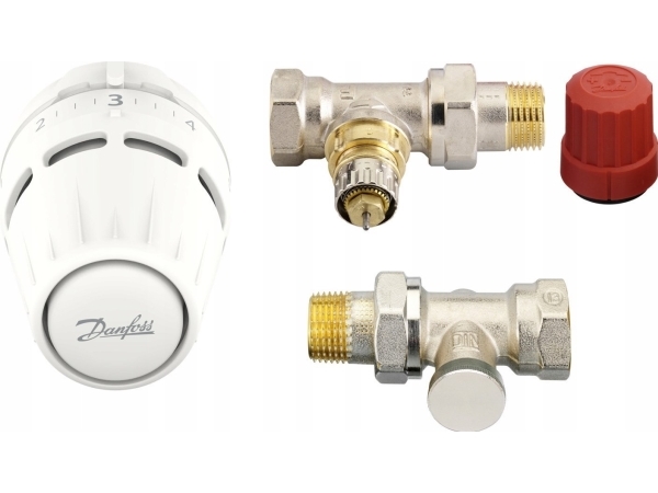 Danfoss Regus RA sæt 3-elementer, RA-muffe +RA-N+RLV-S 15 lige