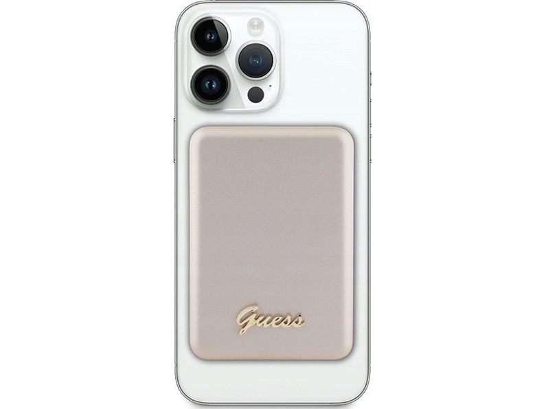 Guess Induktions-Powerbank 15W Gupbm5algsgd 5000Mah Gold/Gold Magsafe Metal Script Logo