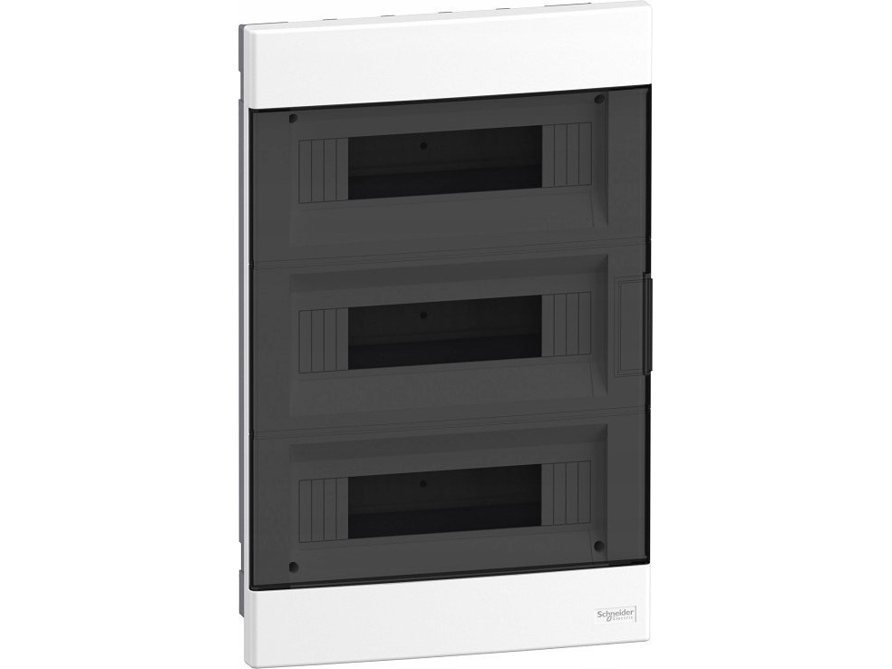 Schneider indbygningsfordeler Schneider 3x12 IP40 IK07 Easy9 EU EZ9EU-3-12-PT-T EZ9EUA312 hvid gennemsigtige døre