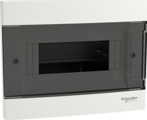 Schneider Easy9 Unterputz-Verteiler 1X8 Ip40 Ik07 Ez9eu-1-8-Pt-T Ez9eua108, Weiß Tür Transparent