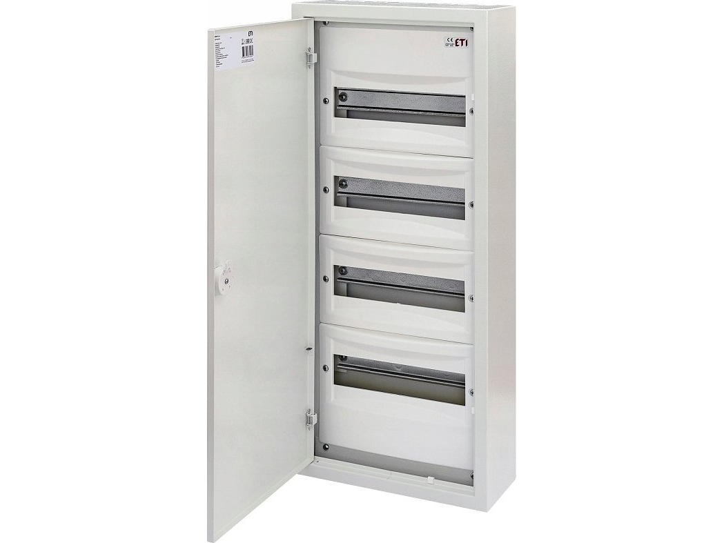 Etipo Indmuret Fordelingsskab 4X12 Ip30 Eti Polam Wrp12-4 001101378 Hvid Metal