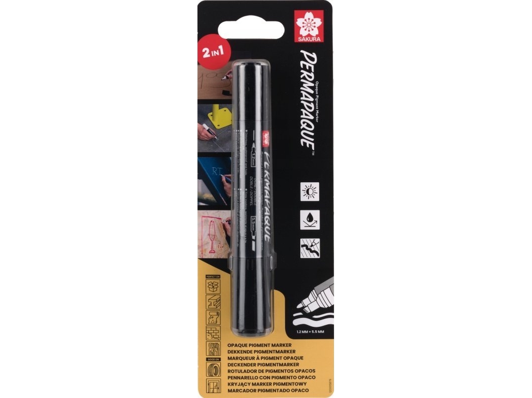 Sakura Marker Permapaque Dual Point Czarny,