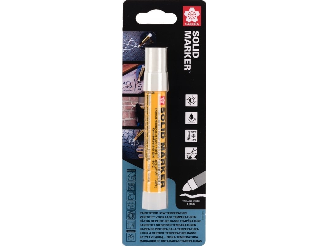 Sakura Solid Lavtemperaturmarker Hvid, Sakura