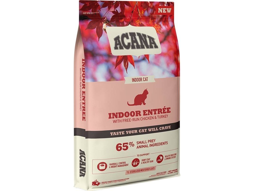 Kattemad ACANA Indoor Entrée 4,5 kg - tørfoder til voksne indekatte