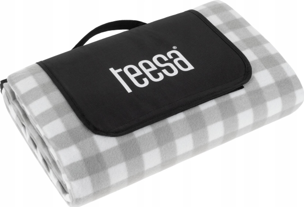 Antklodė iškylai su izoliacija 200x200 cm TEESA - pilka tinklelis