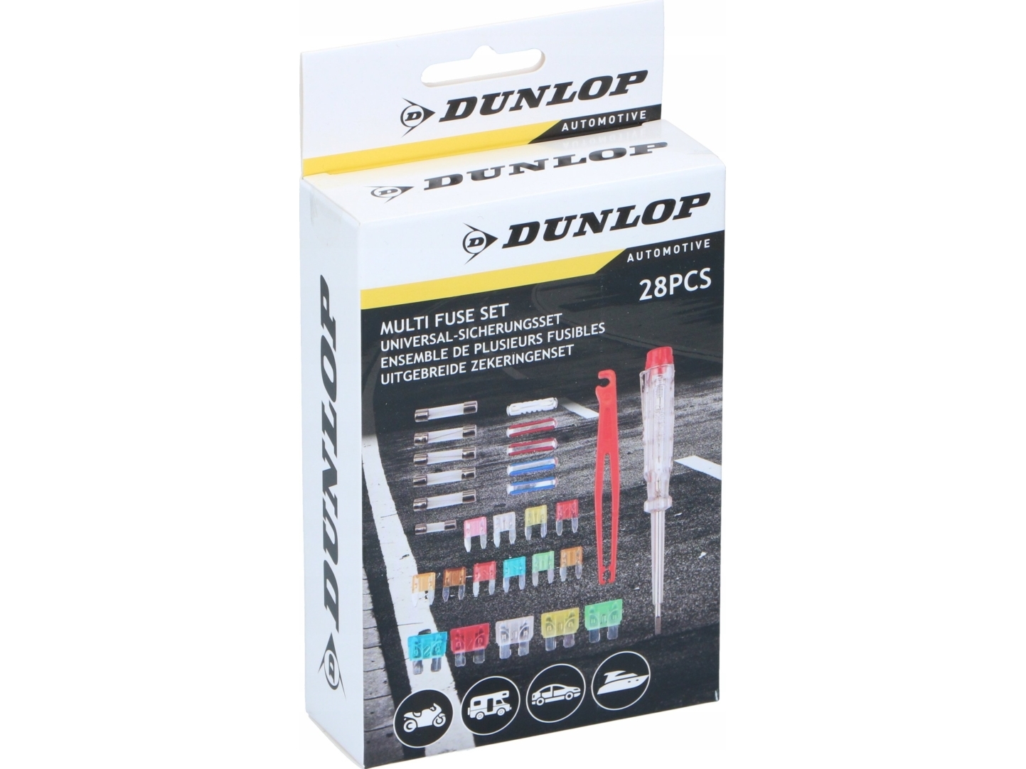 Dunlop säkringssats + spänningsprovare 28 delar | Köksutrustning - Köksredskap - Ösor | GameStuff