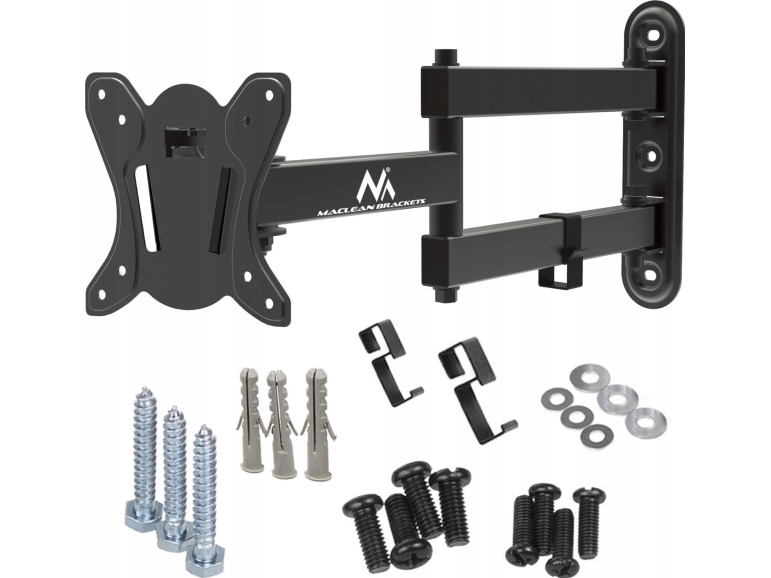 Maclean Tv- Oder Monitorhalterung, Max. Vesa 100X100, 13-32", 30 Kg, Schwarz, Mc-417