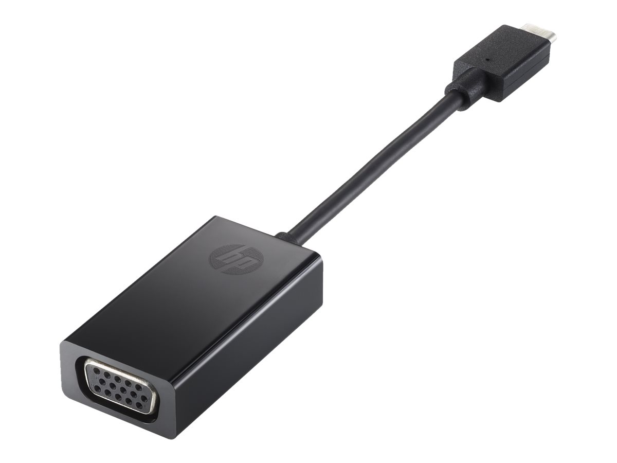 Hp - Ekstern Videoadapter - Usb-C - D-Sub - Sort