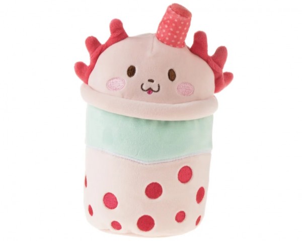 Degen Maskottchen Bubble Tea Bubbles 21 Cm Erdbeere Oxolotl Monster