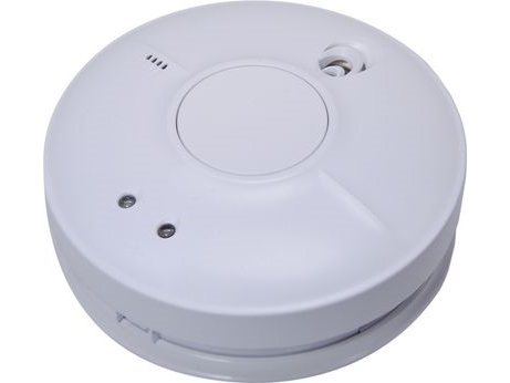 Paloenkeli palovaroitin 230V. Jopa 12 palovaroittimen liitäntä. Mukana 9V paristo. Testi/tauko-painikkeella