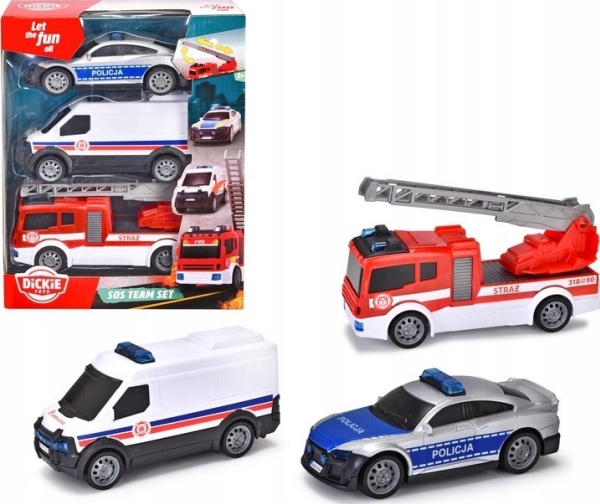 Sæt med redningskøretøjer SOS 3 stk