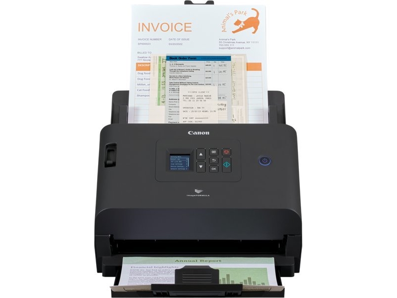 Canon Imageformula Dr-S250n, 216 X 356 Mm, 600 X 600 Dpi, Skanner Med Papir-Tilførsel, Sort, Cis, Rgb Led